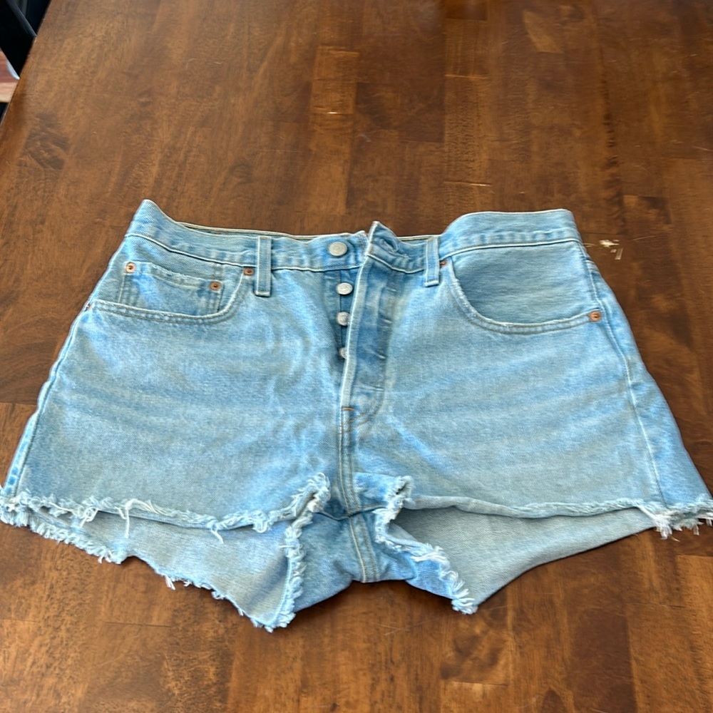 Levi’s 501 high waisted jean shorts